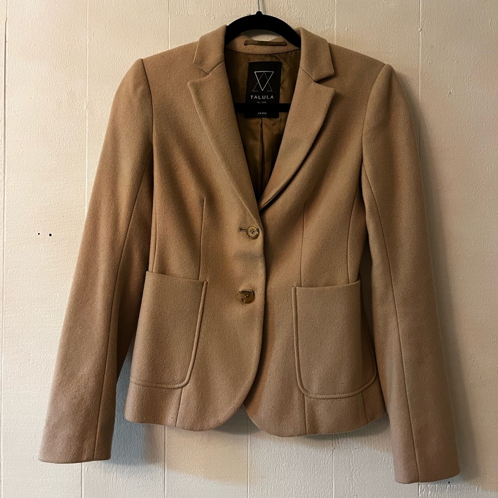Talula (Aritzia) Camel, Wool and Cashmere Blazer, 0